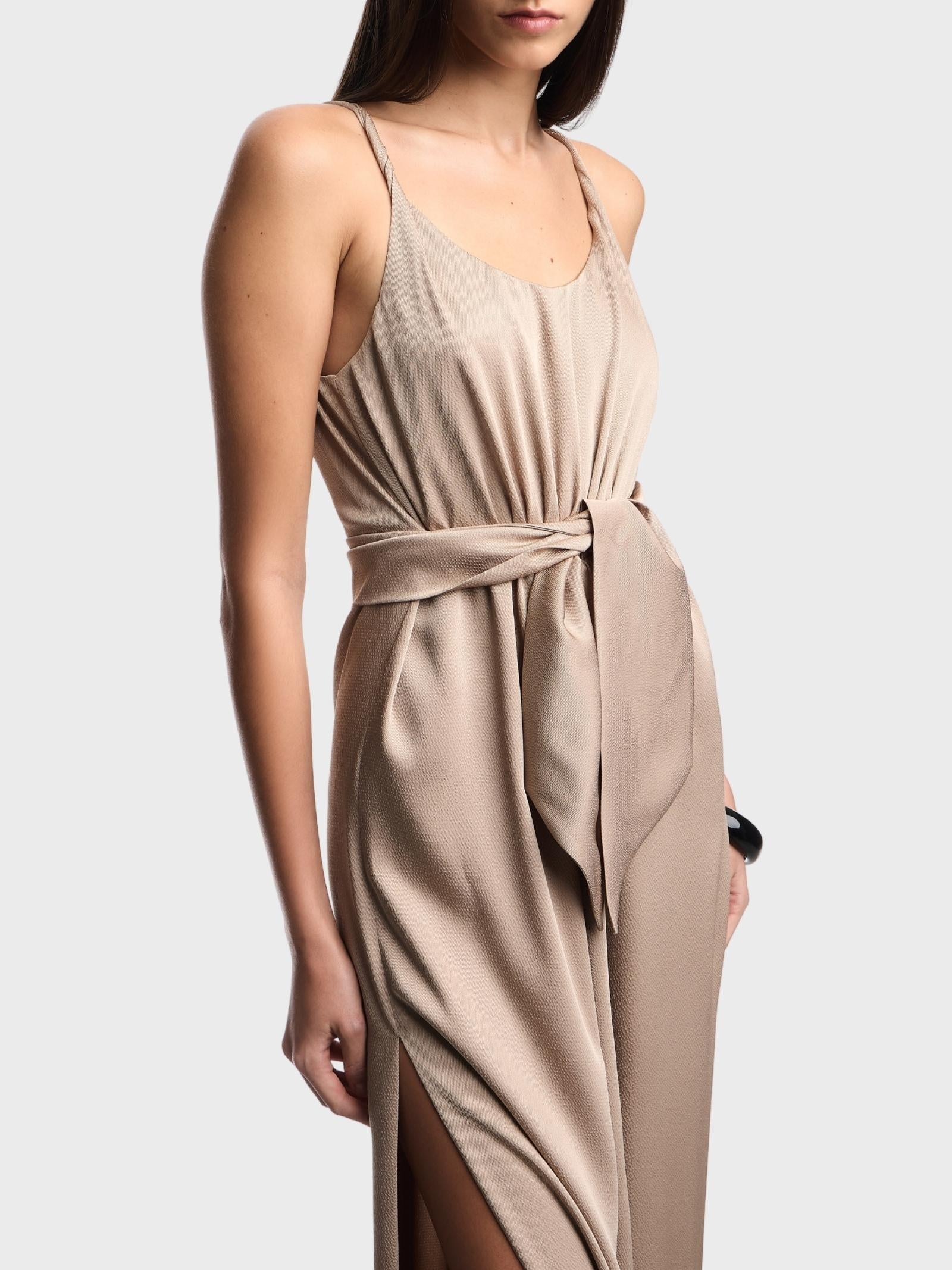 Abito in twill crepe con fusciacca EW003317AF20495 U6155 ARMANI