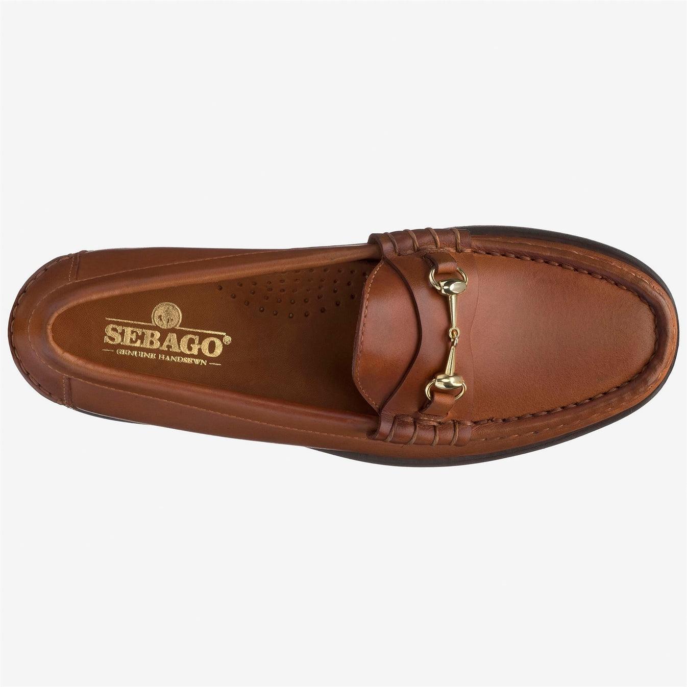 JOE MODENA WOMAN<BR/>Mocassini artigianali in pelle marrone da donna con dettaglio morsetto 741313W 900 SEBAGO