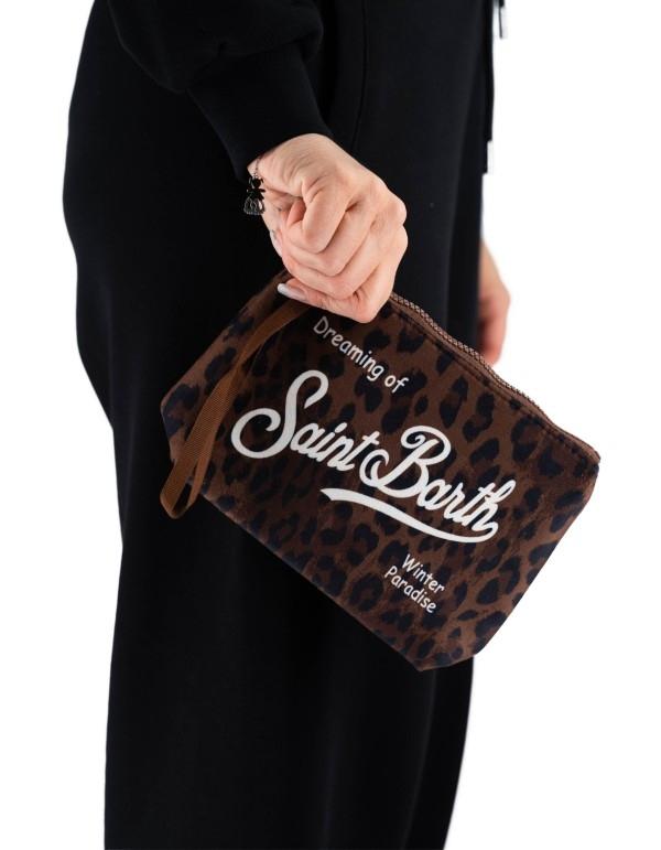 Pochette Aline Wool Effect Dark Leopard ALI0002 00006I MC2 SAINT BARTH