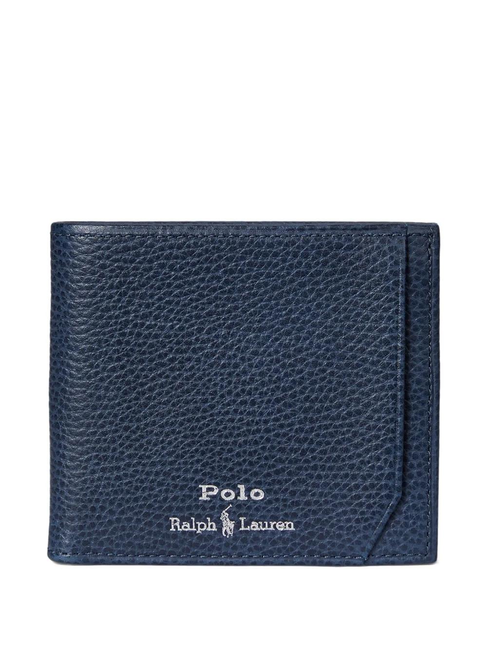 Portafoglio Ralph Lauren in pelle martellata,blu 405963224 003 RALPH LAUREN