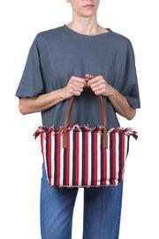 Borsa City Bag Mid a righe<BR/> CBMF001 01108L MC2 SAINT BARTH