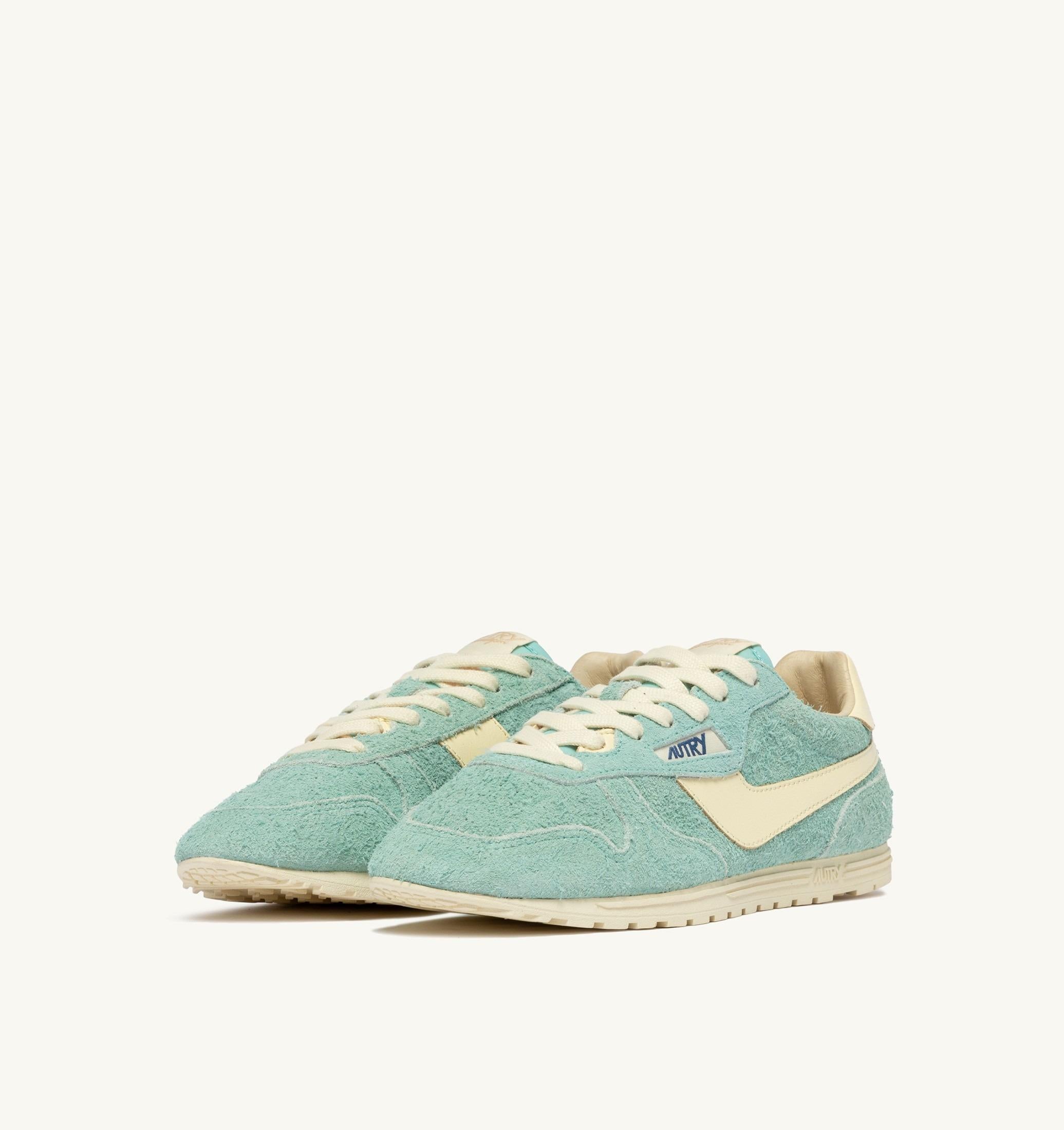 SNEAKERS WINDSPIN IN SUEDE E PELLE JASMINE E RUTABAGA<BR/> WSLW UB32 AUTRY ACTION SHOES