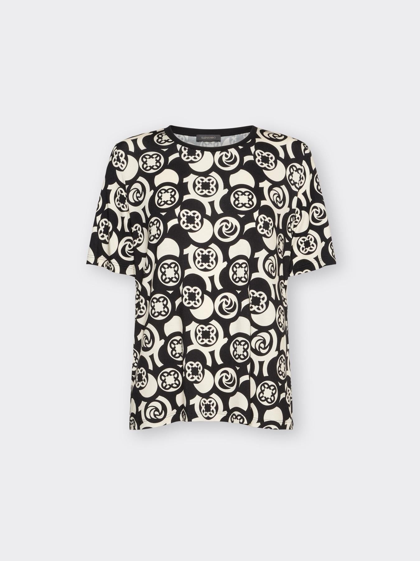T-shirt stampata in viscosa<BR/> G000Z000621N 01 ELENA MIRO