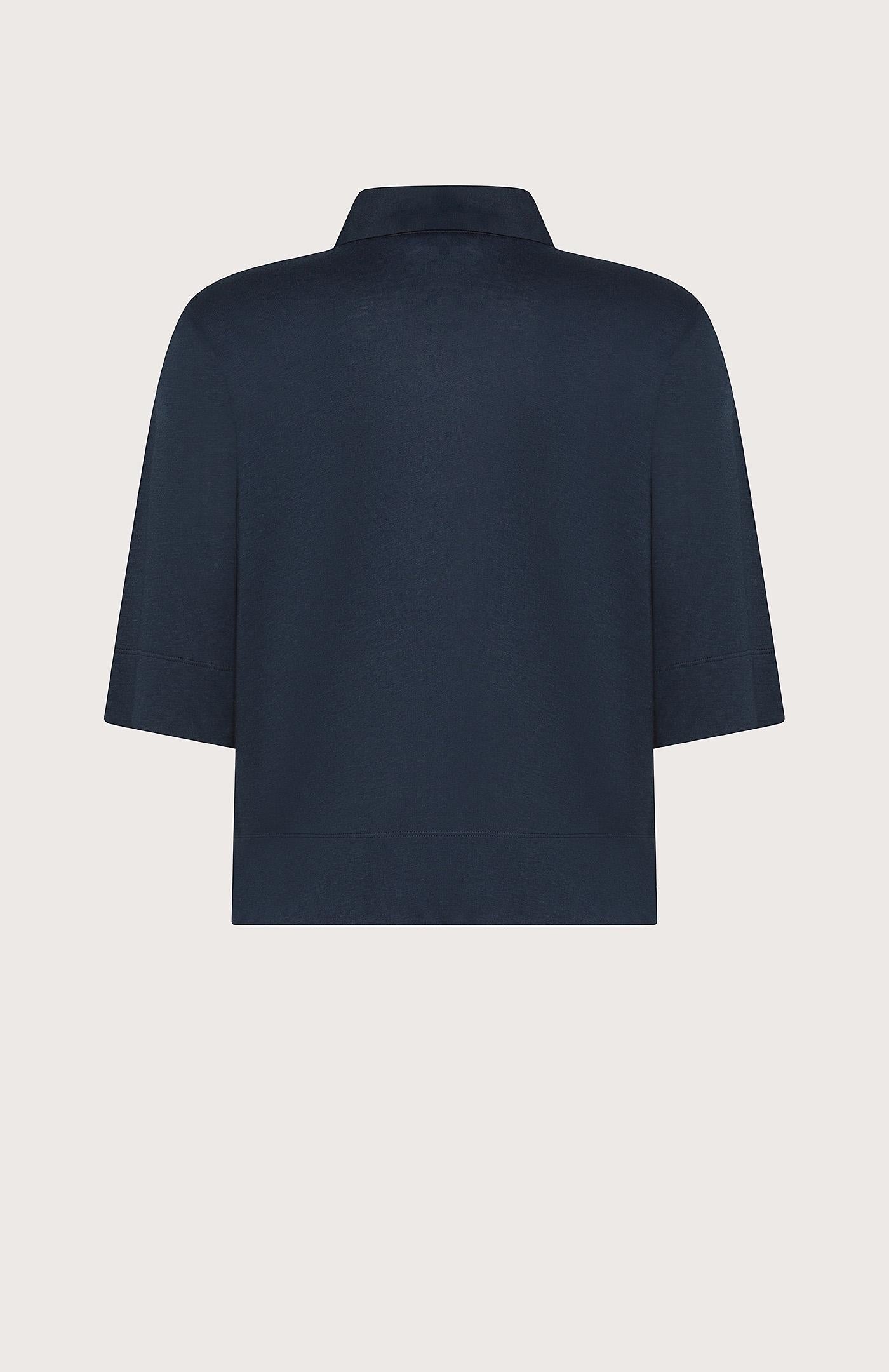 T-shirt polo donna in misto cotone