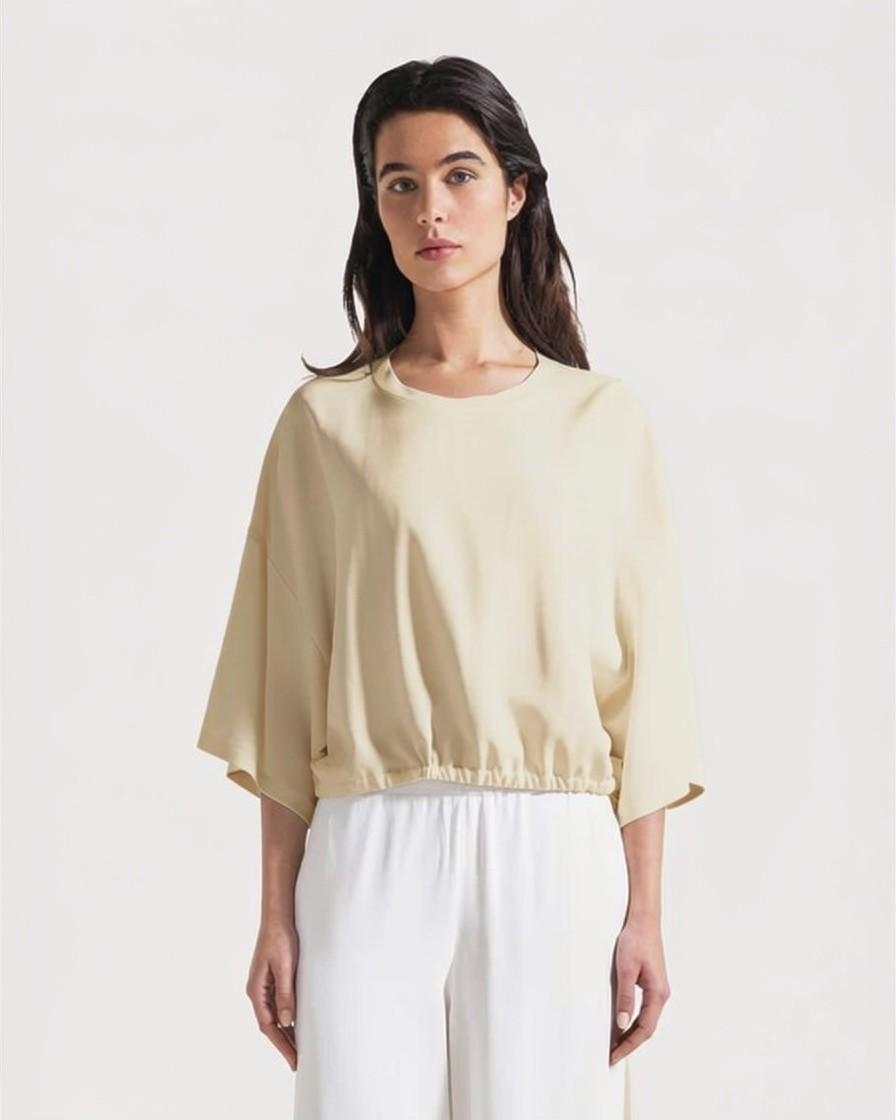 Blusa in cady crêpe viscosa<BR/> CA1522460206 006 SEVENTY