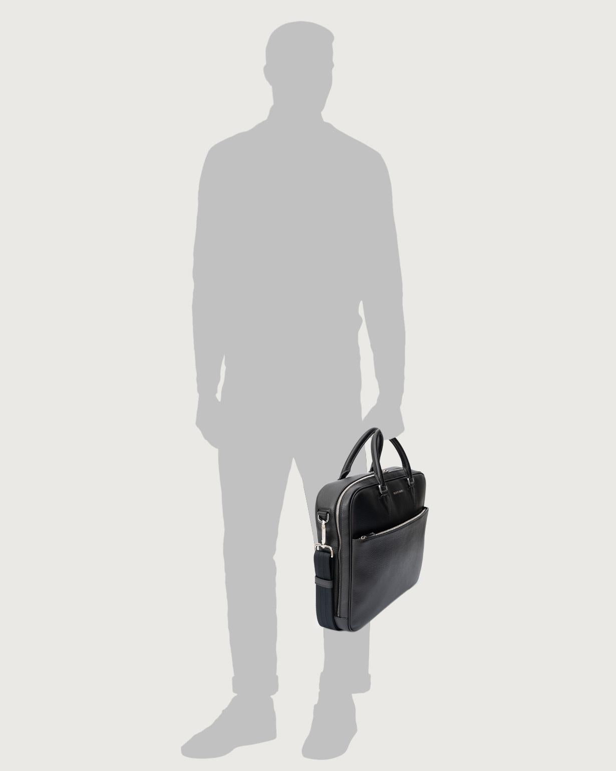 Borsa uomo in pelle Business slim Micron