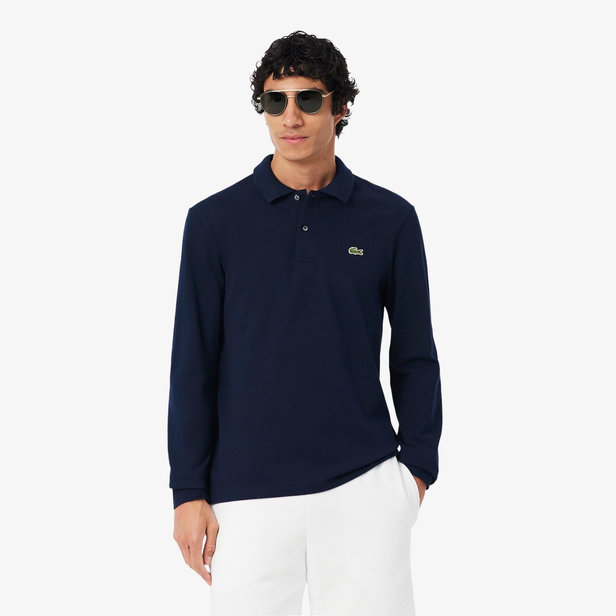 Polo in cotone a maniche lunghe L1312 166 LACOSTE