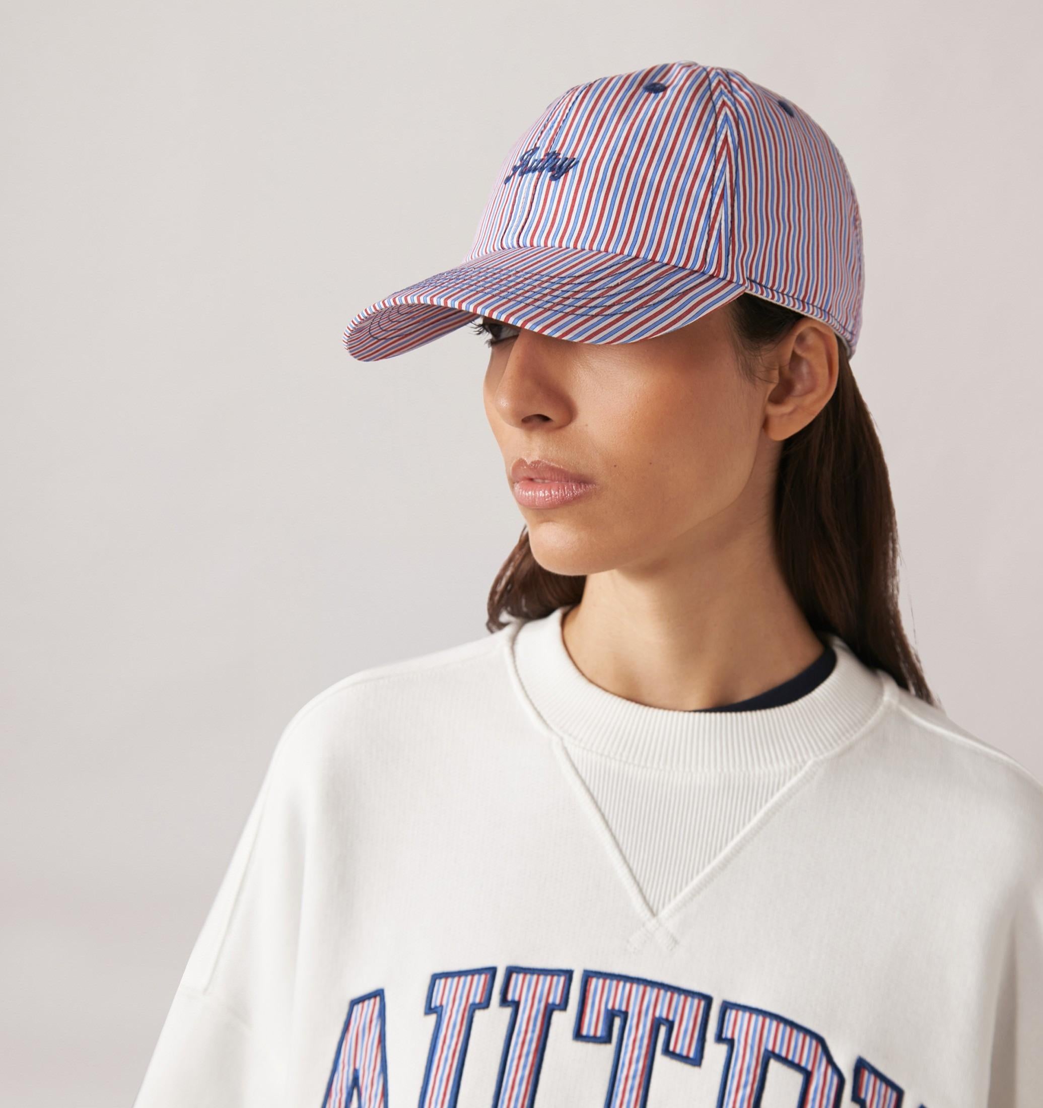 CAPPELLO BASEBALL IN COTONE A RIGHE UNISEX<BR/> ACPU 075T AUTRY ACTION SHOES