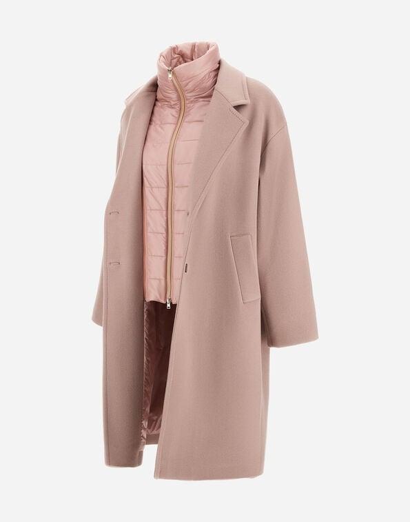 CAPPOTTO IN VELOUR WOOL CLOTH E NYLON ULTRALIGHT<BR/> CA000594D33477 4135 HERNO