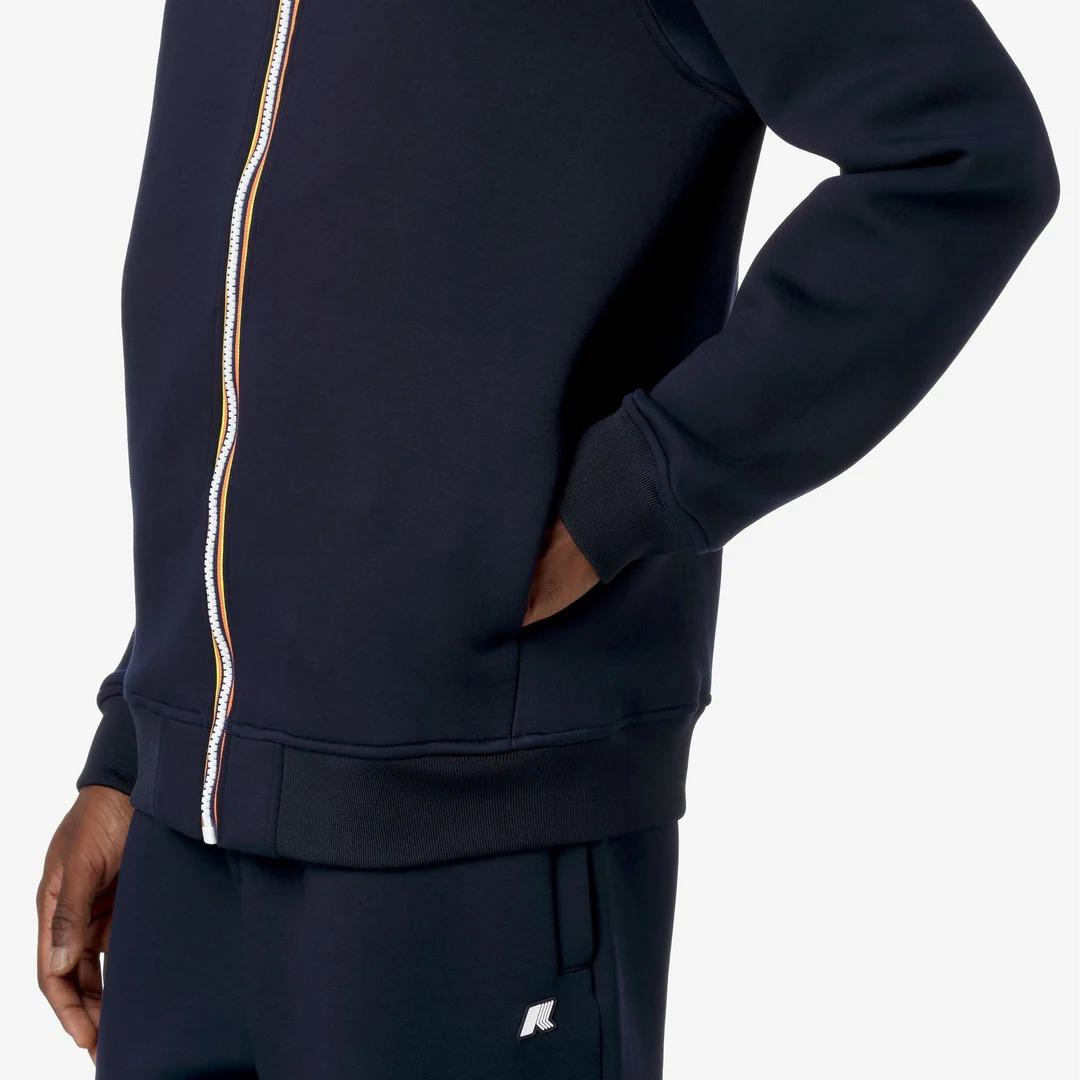 RAINER SPACER<BR/>BLUE DEPTH<BR/>Giacca Fleece Calda Uomo Blu con Cappuccio Regolabile K2141DW K89 K-WAY