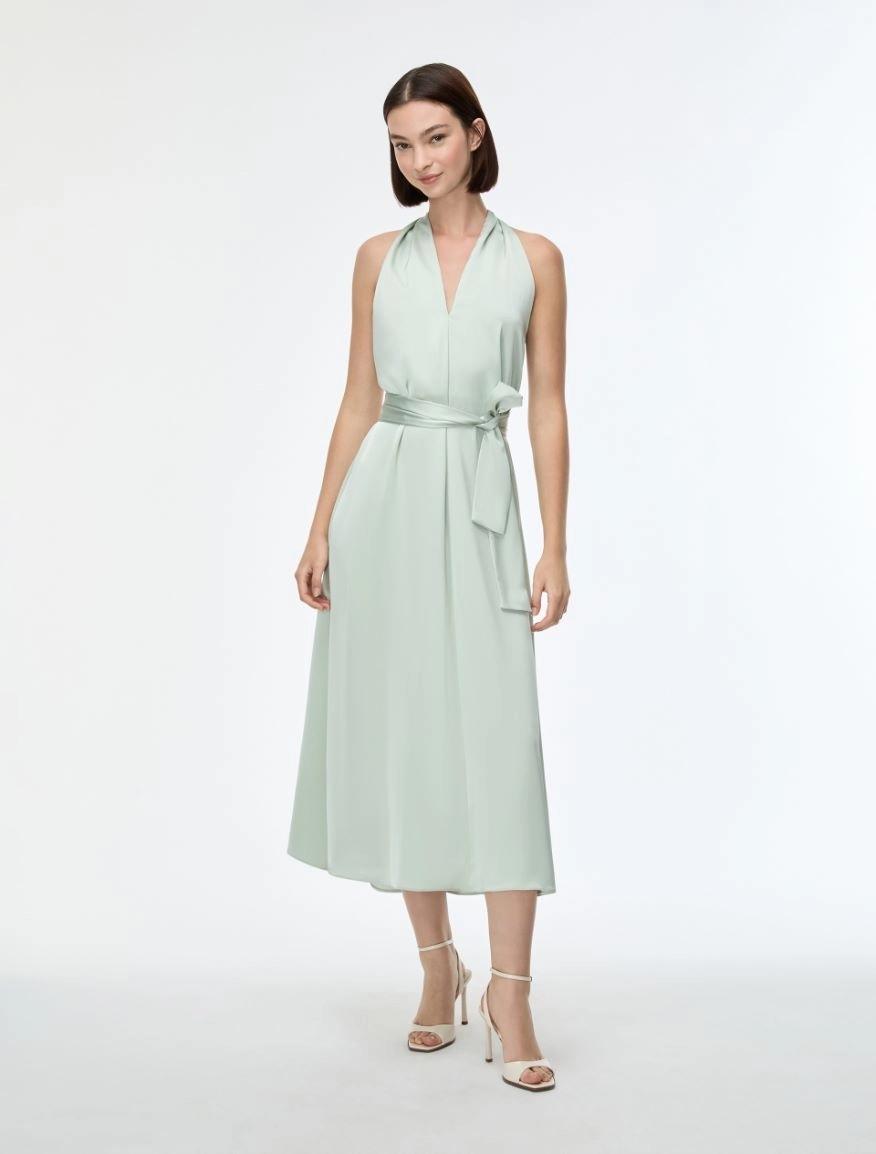Abito in raso color<BR/>menta IBLPIOGGIA 001 IBLUES