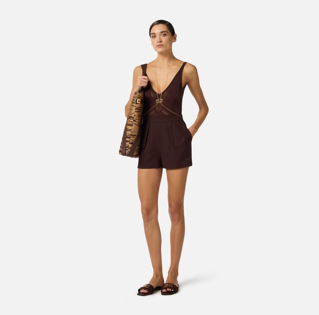 Body in maglia traforata BK80W61E2 644 ELISABETTA FRANCHI