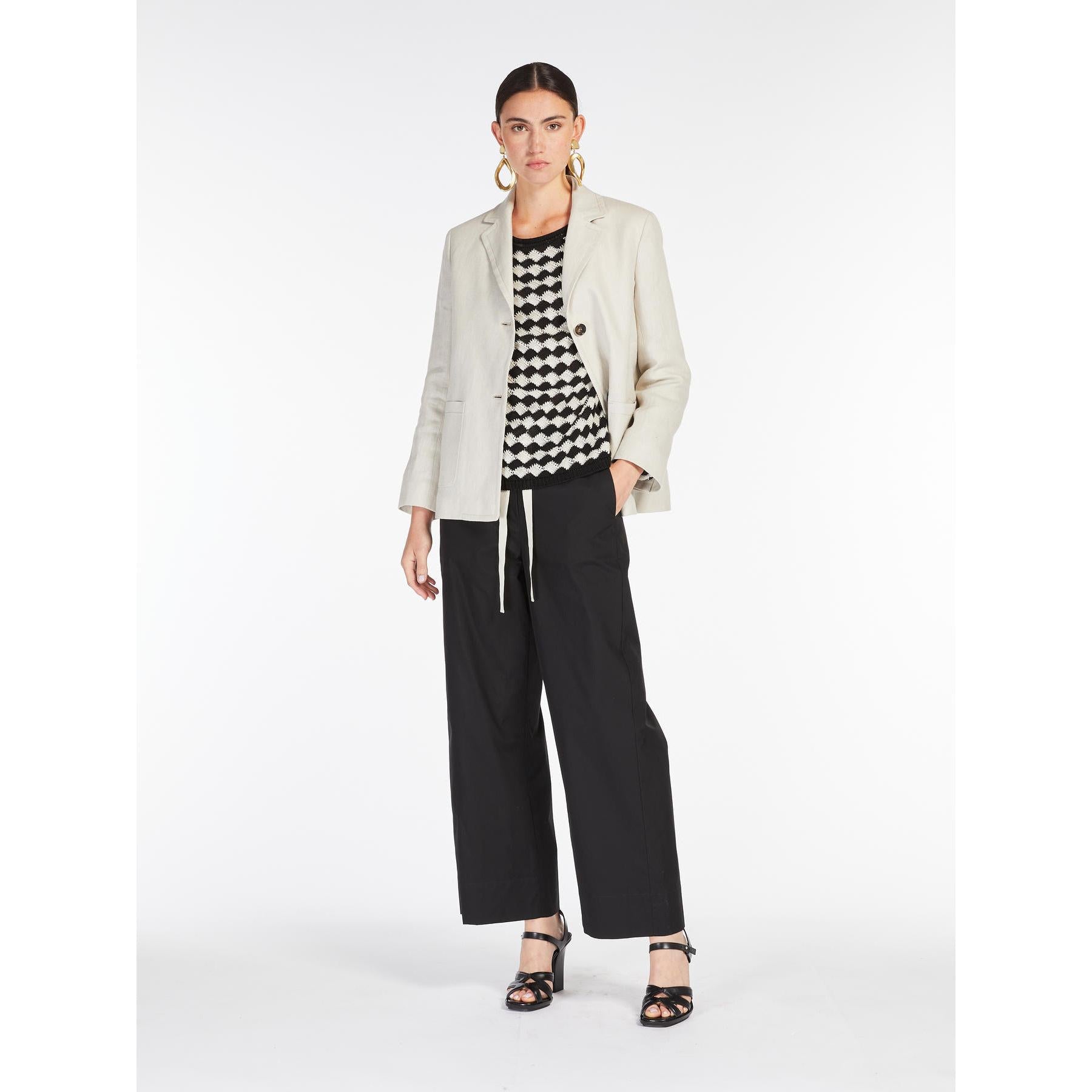 Pantalone donna in puro cotone ARGENTO 043 S MAX MARA