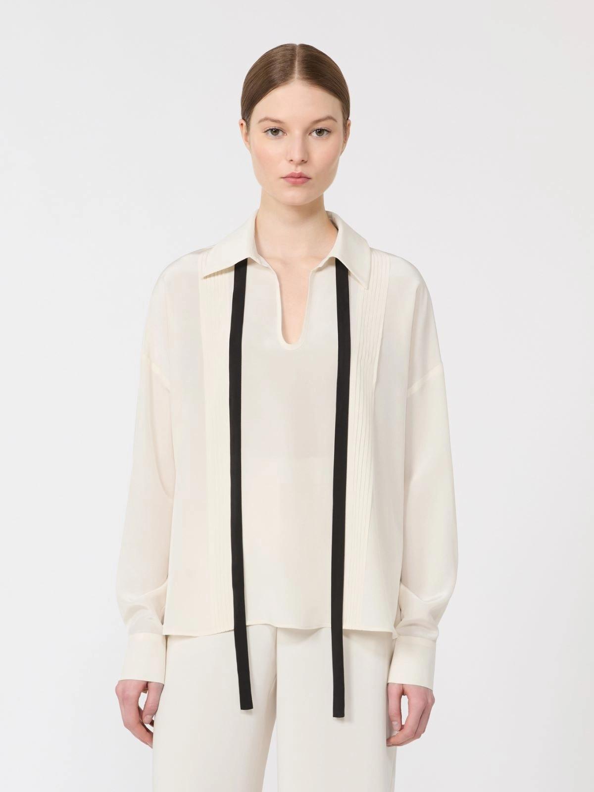 MSTCOLONO <BR/>Blusa in seta con cravattino MSTCOLONO 048 MAX MARA CAPSULE