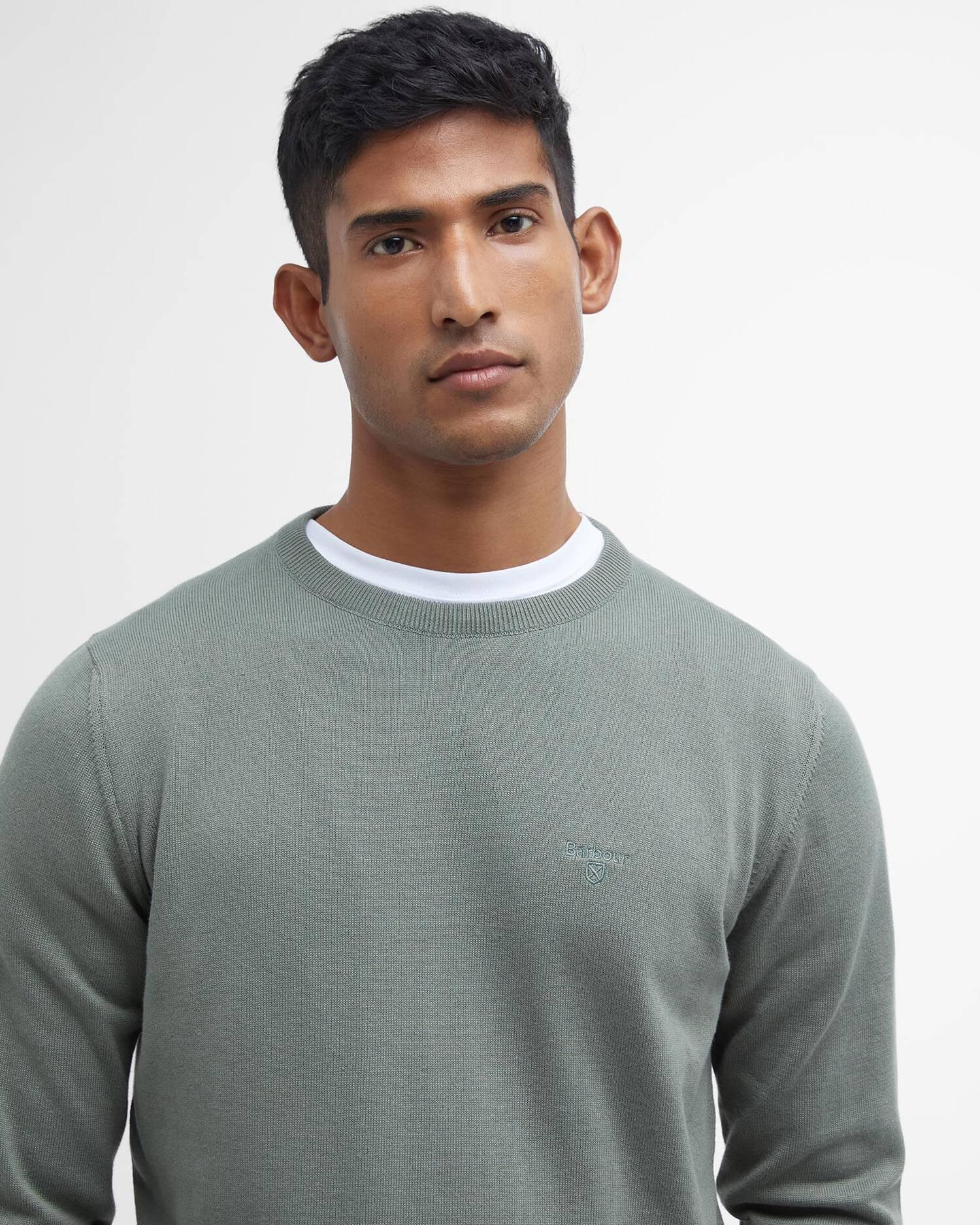 Maglione girocollo in cotone Pima<BR/> MKN0932MKN GN49 BARBOUR
