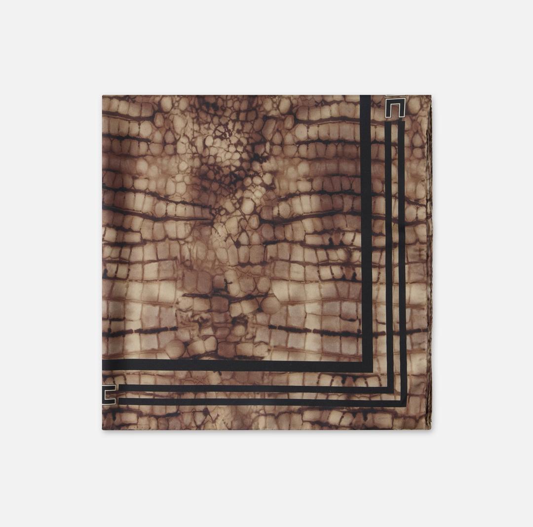 Foulard in twill di seta con stampa alligatore<BR/> FO24L61E2 644 ELISABETTA FRANCHI