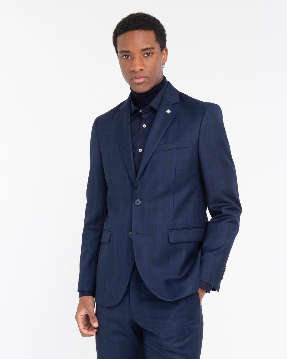 abito galles misto lana stretch blu 3732A3318C243787 89 MANUEL RITZ
