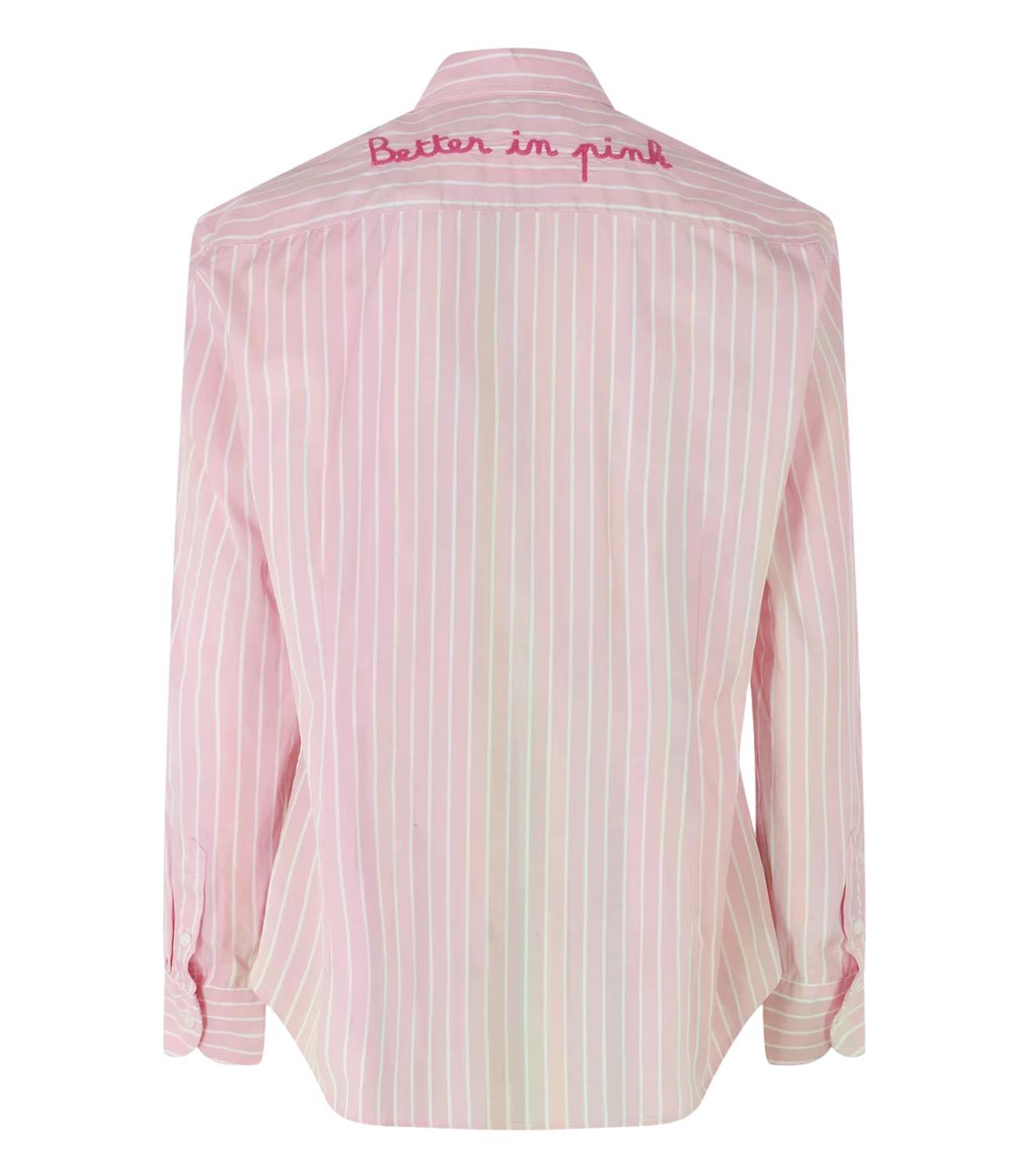 Camicia Meredith in cotone a righe rosa MDH001 00804L MC2 SAINT BARTH