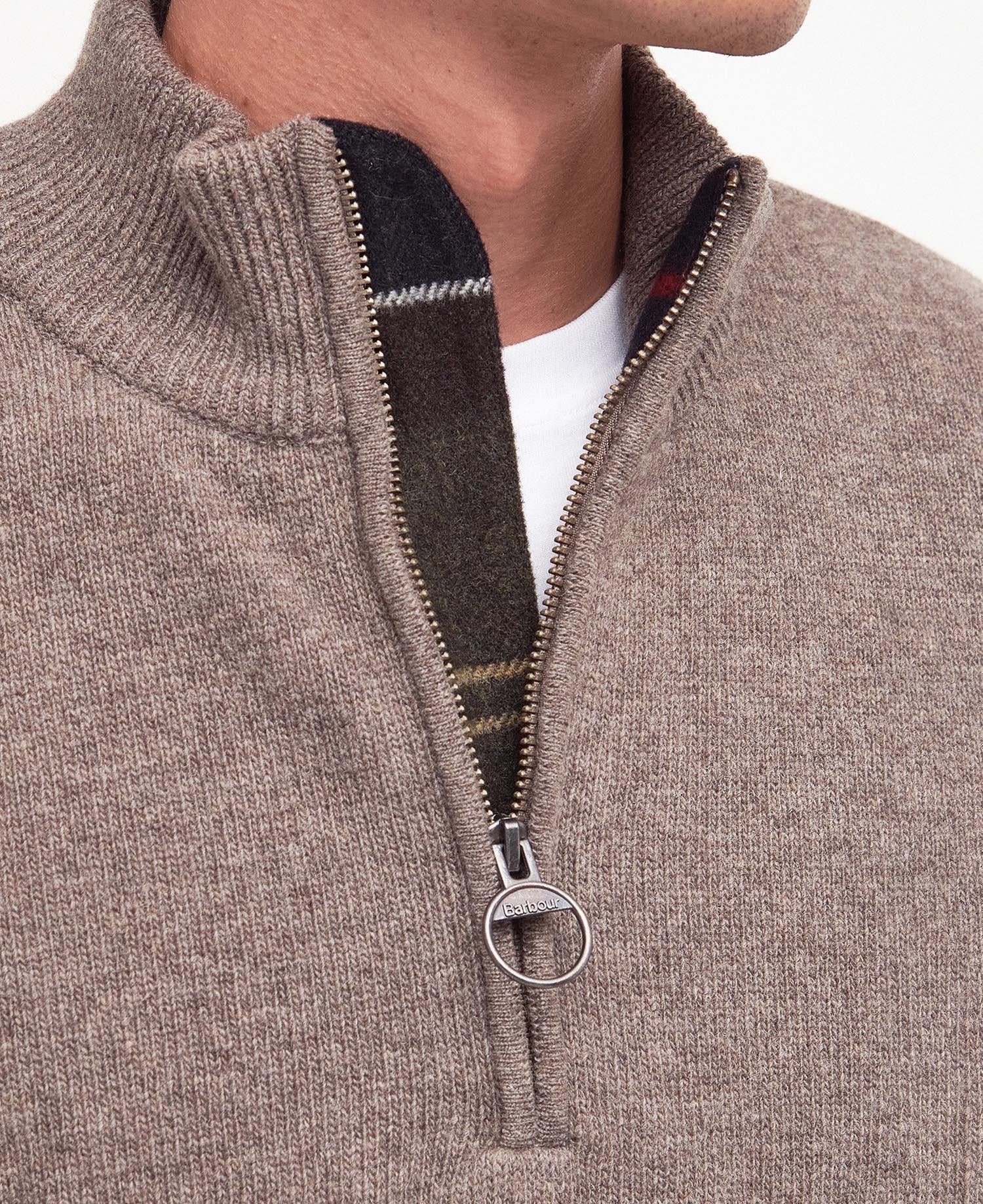 Maglione uomo mezza zip in lana