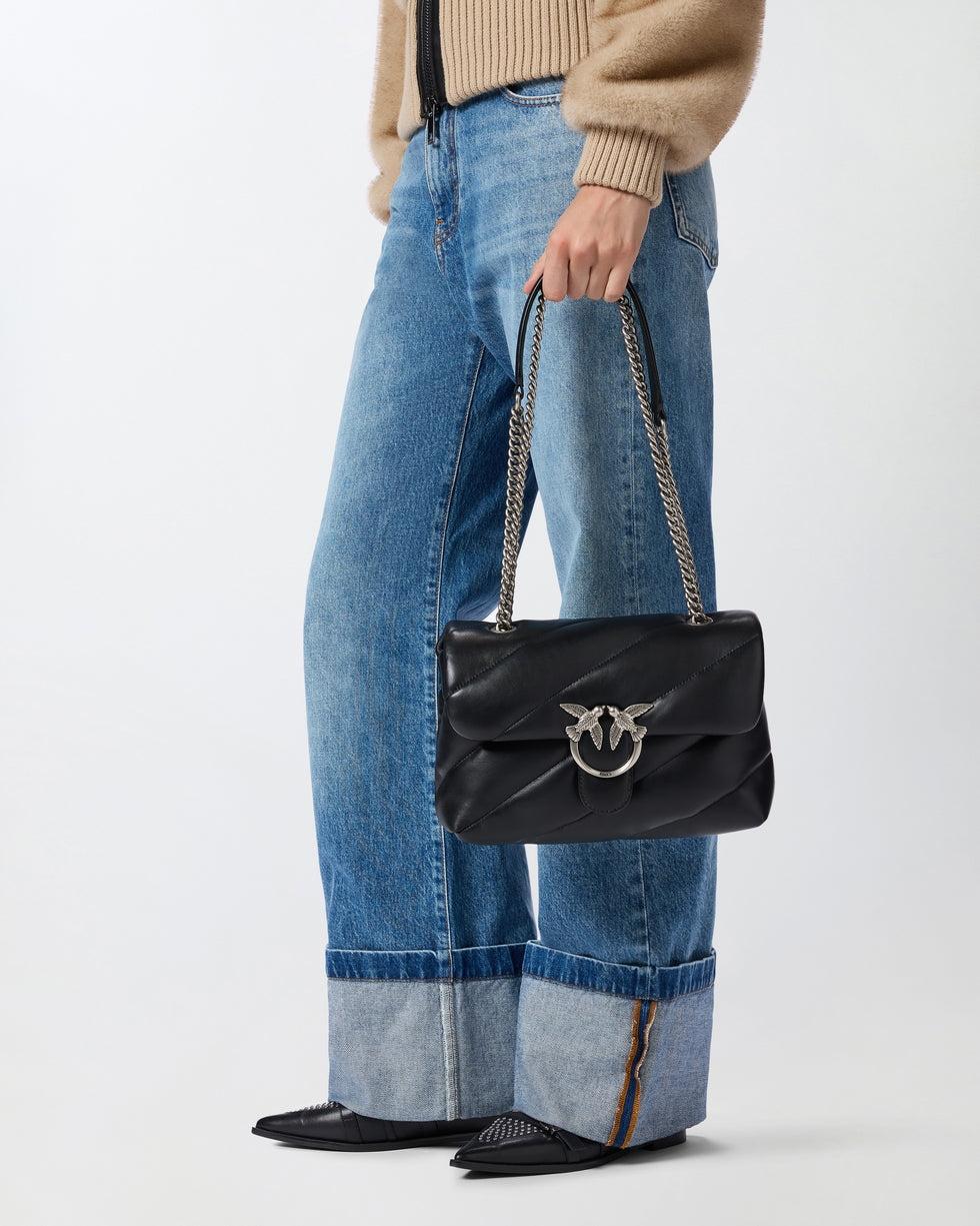 Borsa media a tracolla Love Bag Puff Maxi Quilt<BR/> 100038A0F2 Z99O PINKO