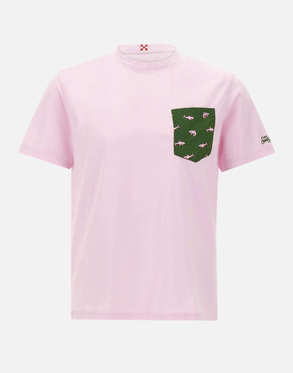 T-shirt "Blanche Shark on Shark"<BR/> BLA0001 02197L MC2 SAINT BARTH