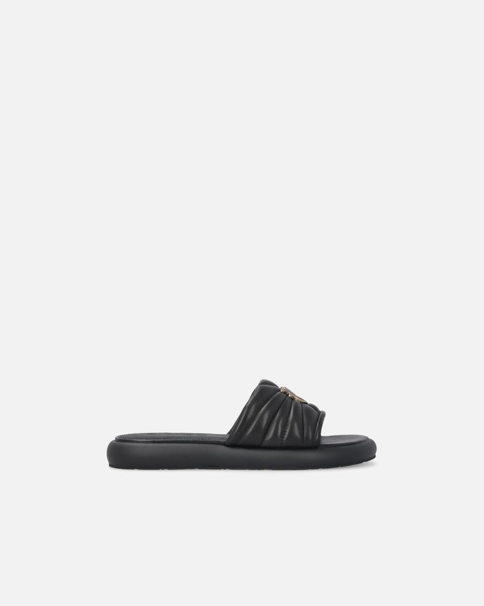 Ciabatte in nappa trapuntata con logo Love Birds<BR/> SD0525P003 Z99 PINKO