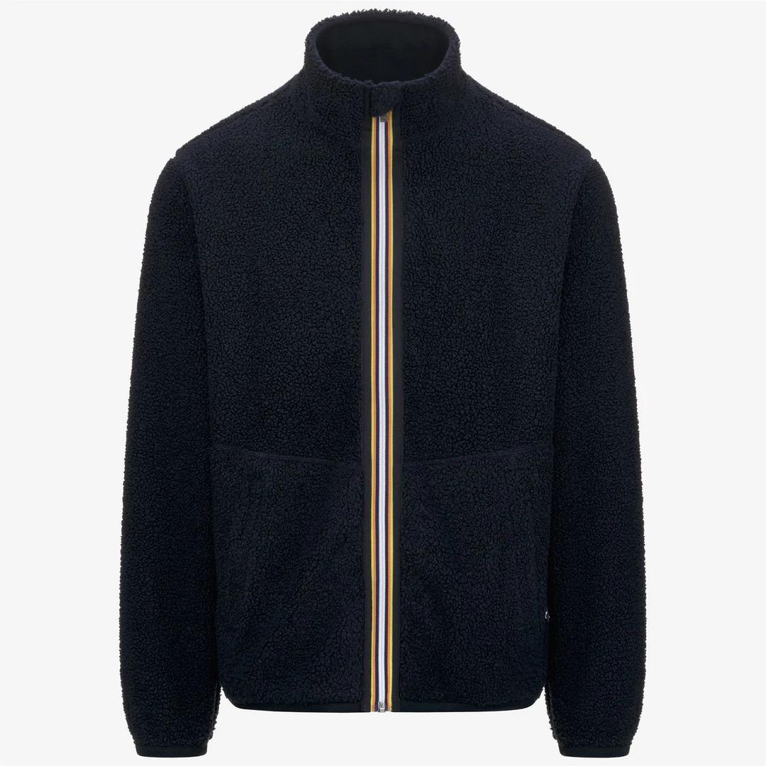 PASCAL SHERPA POLAR REVERSIBLE<BR/>BLUE DEPTH-BLUE DEPTH<BR/>Giacca in pile reversibile blu da uomo con effetto sherpa K3132PW A2B K-WAY