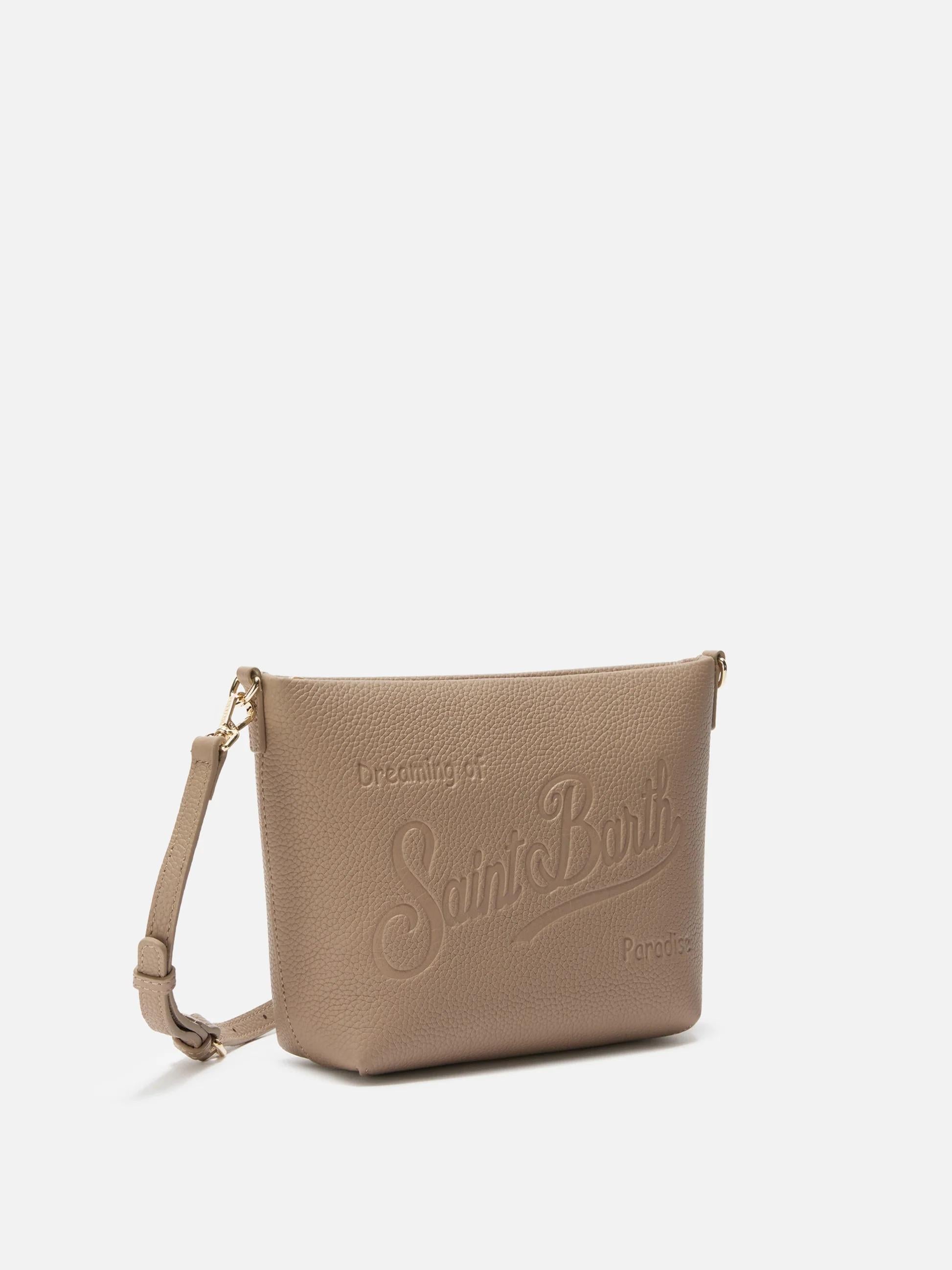 Borsa a spalla Aline Bag in pelle martellata nocciola<BR/> ALI0034 00531I MC2 SAINT BARTH