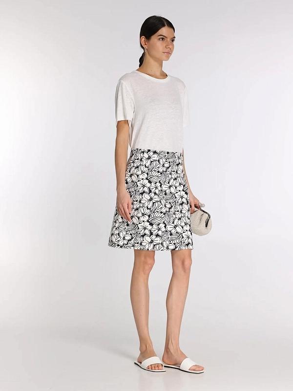 T-shirt basic in jersey di lino stretch WKDPELOTA 001 WEEKEND