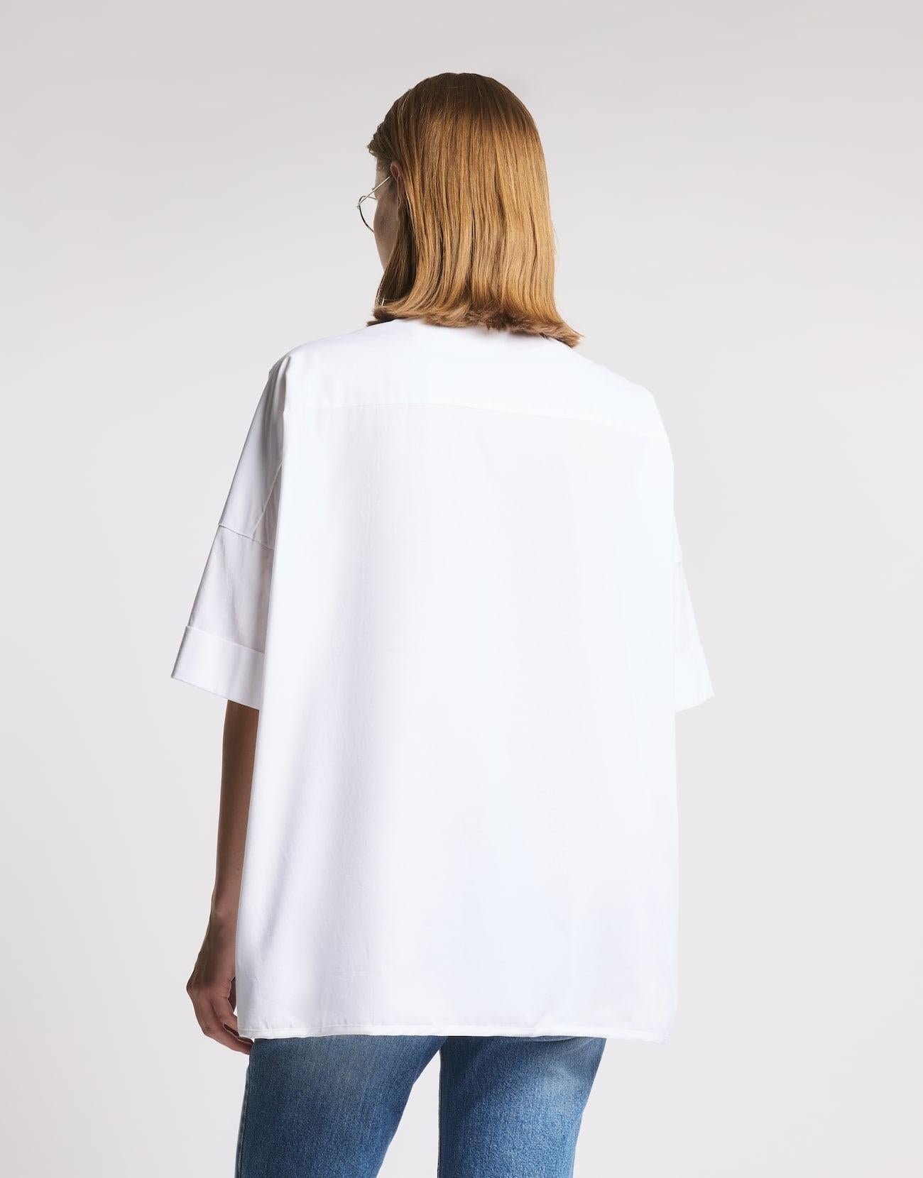Camicia Comfort Fit in Popeline Stretch<BR/> NCWA552552SZGR B001 FAY