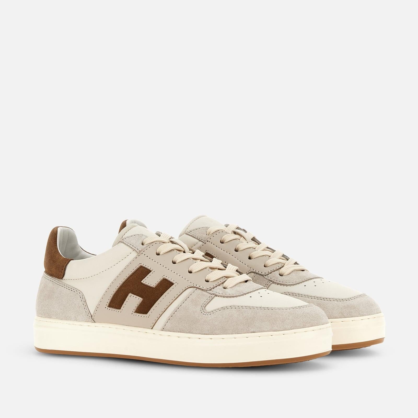 Sneakers Hogan H-TV<BR/>Marrone Avorio HXM6680FZ00UHC 687N HOGAN