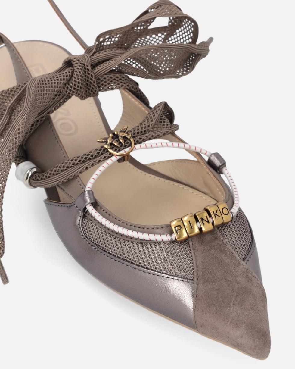Ballerine slingback con lacci<BR/> SD0547P003 M28 PINKO