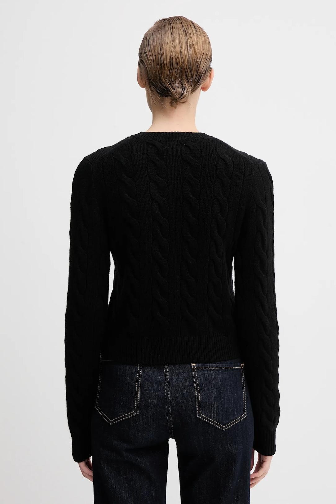 Cardigan girocollo in misto lana bottoni dorati 211978312 001 RALPH LAUREN