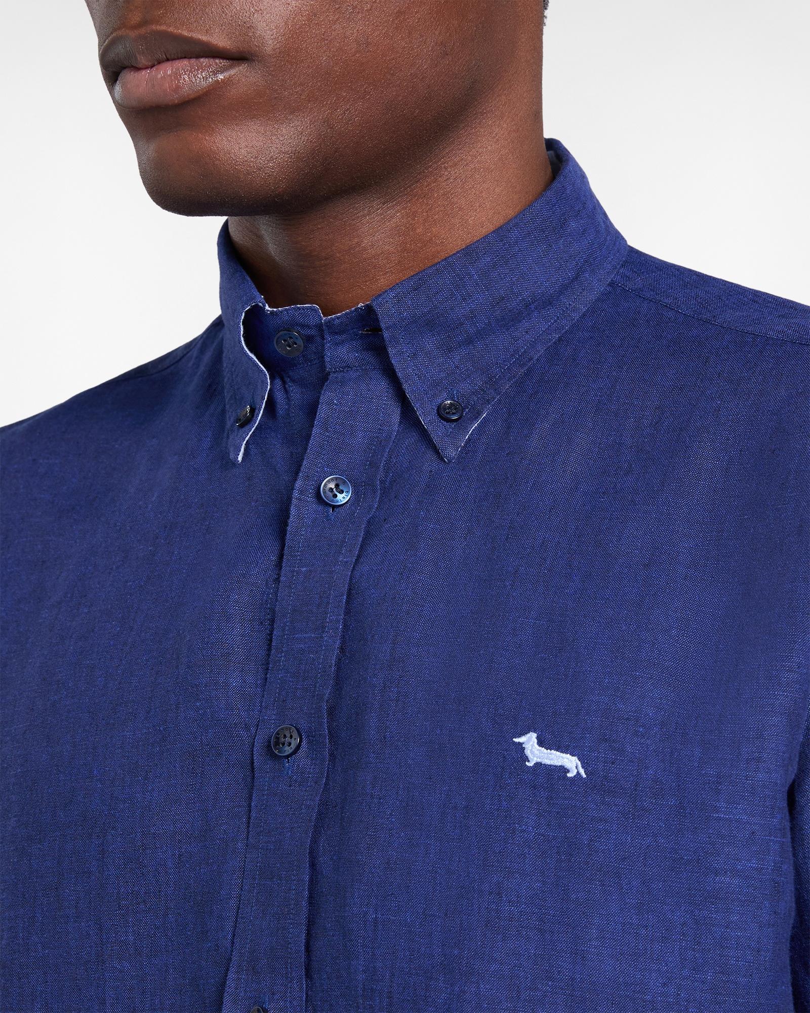 Camicia in puro lino regular fit<BR/> CRQ014010883B 828 HARMONT & BLAINE