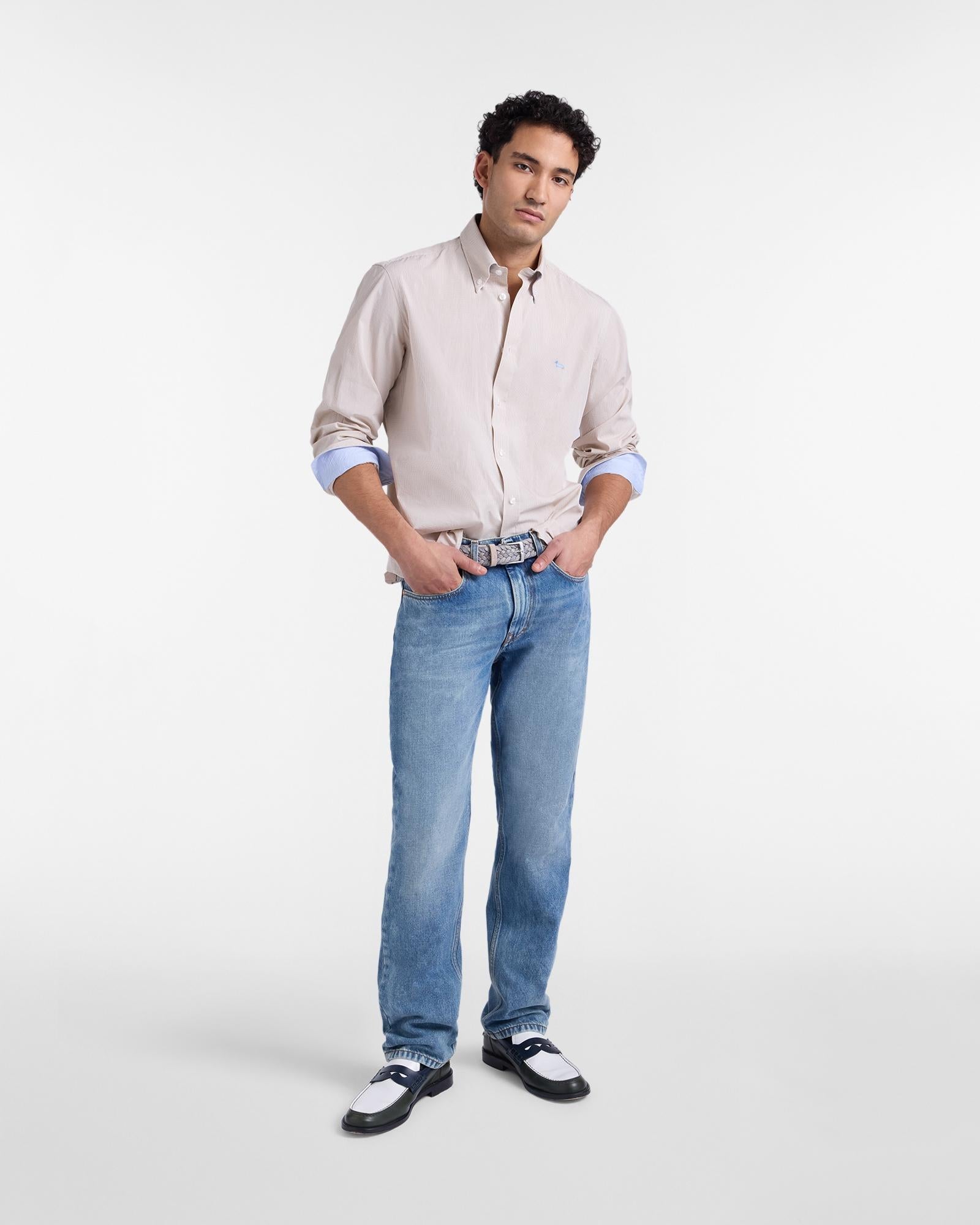Camicie micro check regular fit<BR/> CRQ074013438B 221 HARMONT & BLAINE