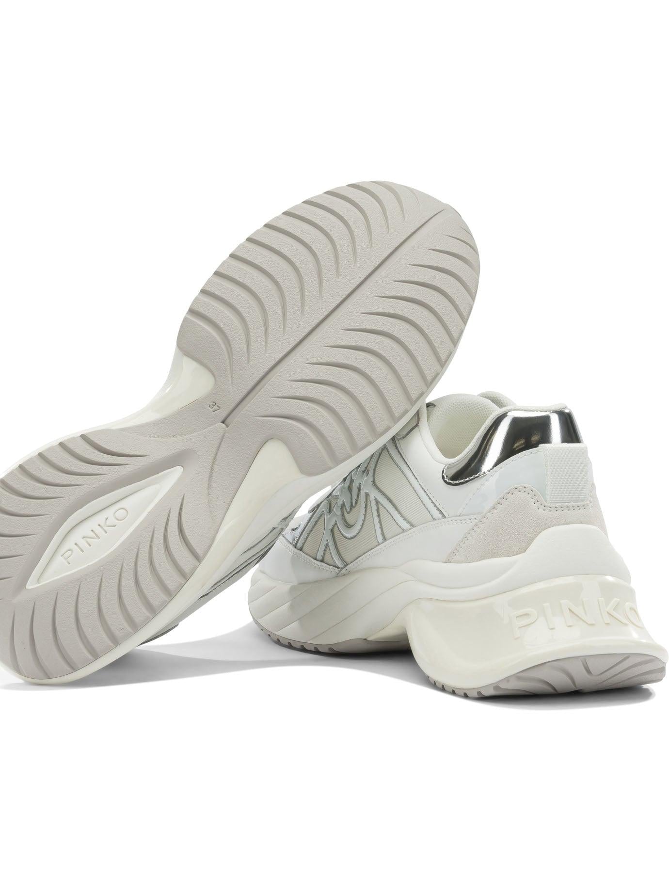 Sneakers con mix di inserti e logo Love Birds<BR/> SS0135P142 Z1B PINKO