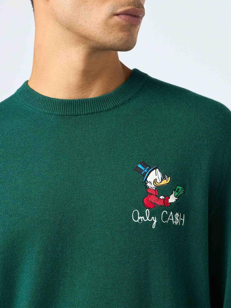 Men's wool blend crew neck sweater