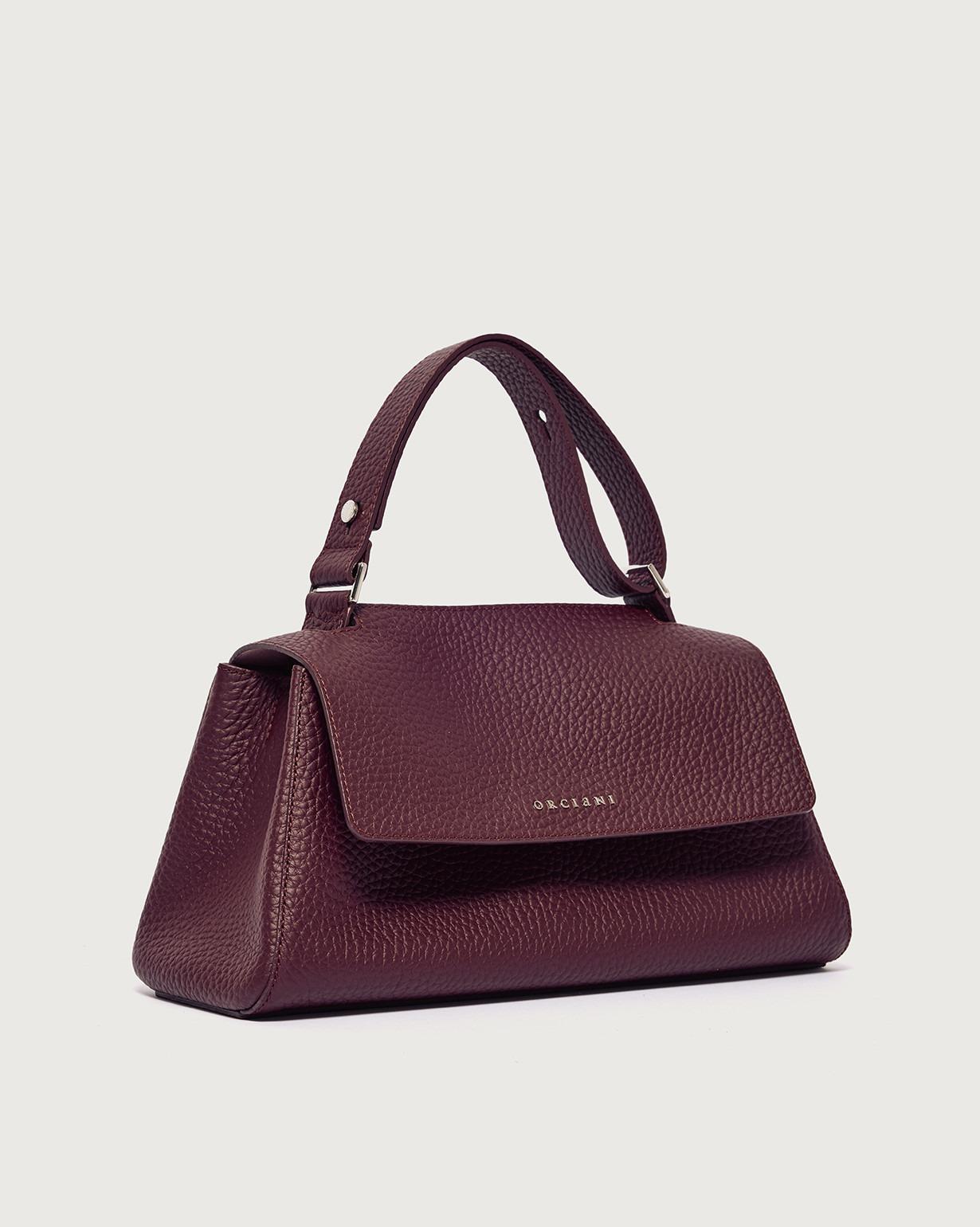 Borsa Sveva Longuette Soft in pelle con tracolla<BR/> B02159SOF CHIANTI ORCIANI