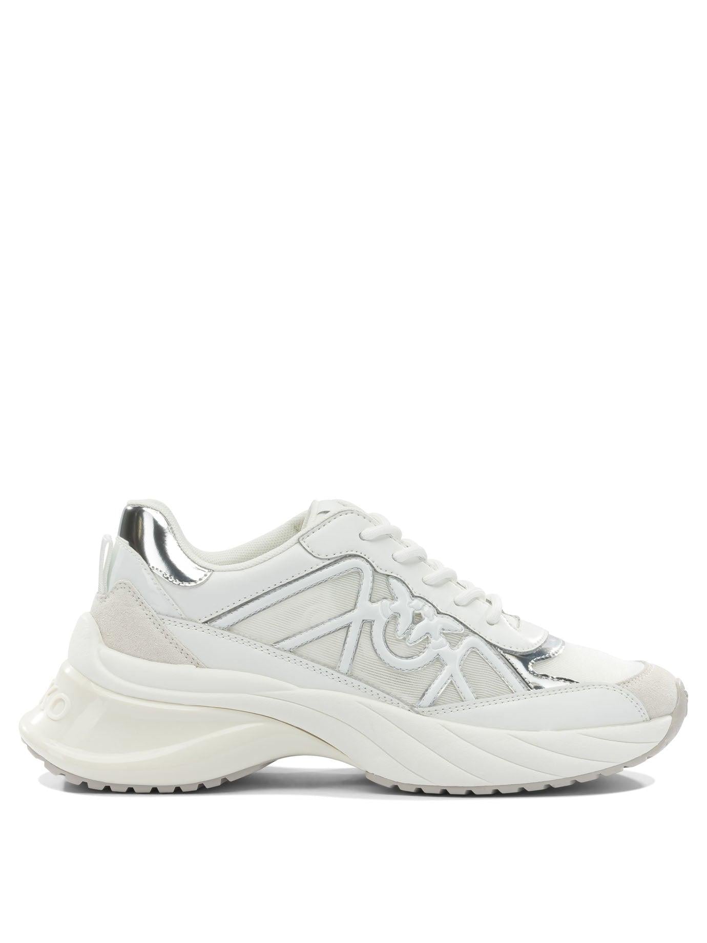 Sneakers con mix di inserti e logo Love Birds<BR/> SS0135P142 Z1B PINKO