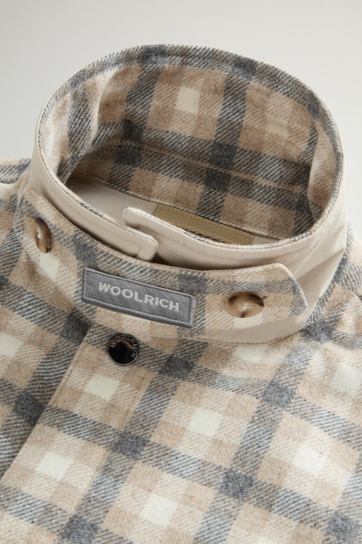 Giacca a camicia Alaskan Check in misto lana italiana riciclata<BR/> CFWOOS2018MRUT3046 8918 WOOLRICH