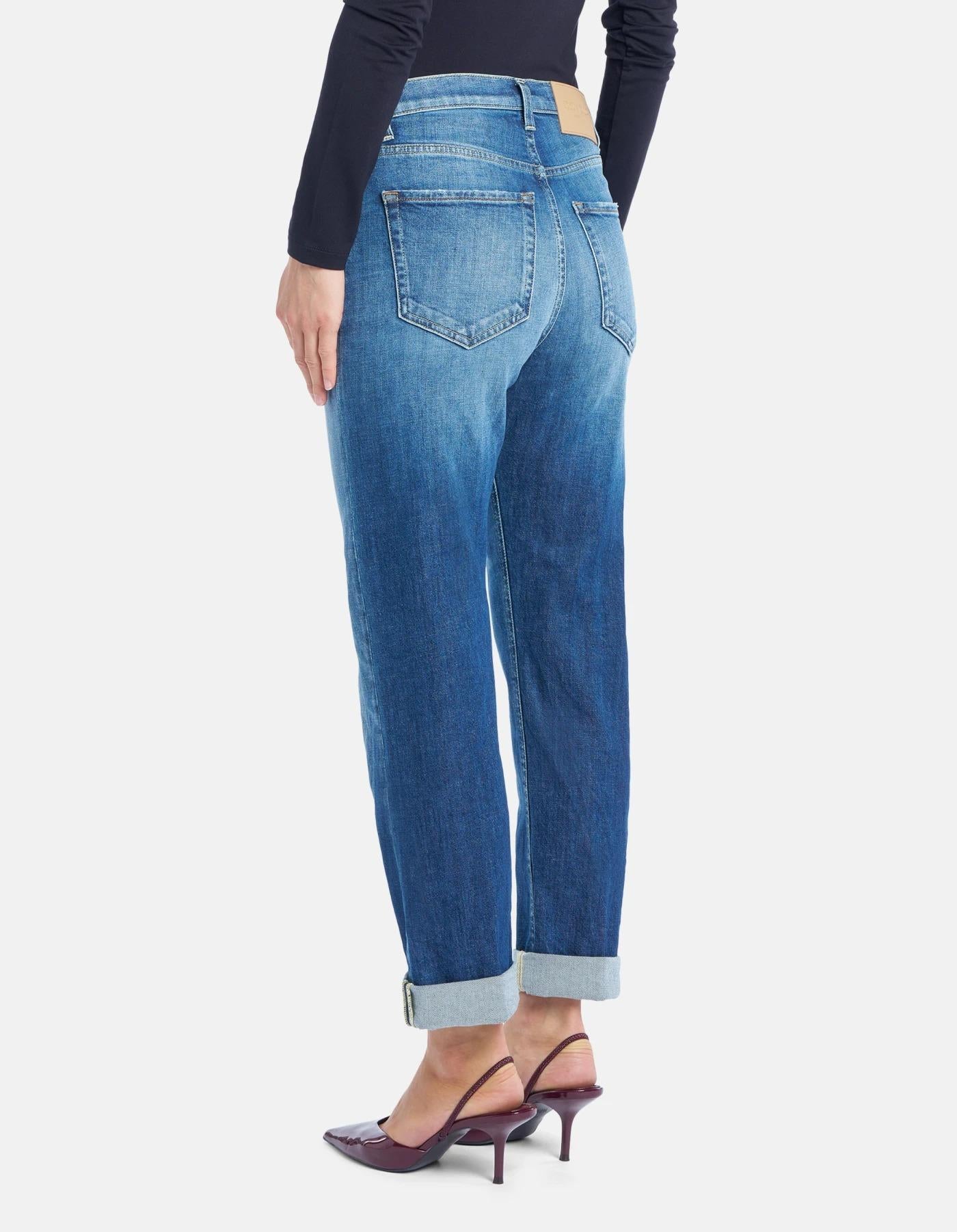 Jeans Icon regular in denim stretch responsabile<BR/> DP776DSK297J24 800 DONDUP