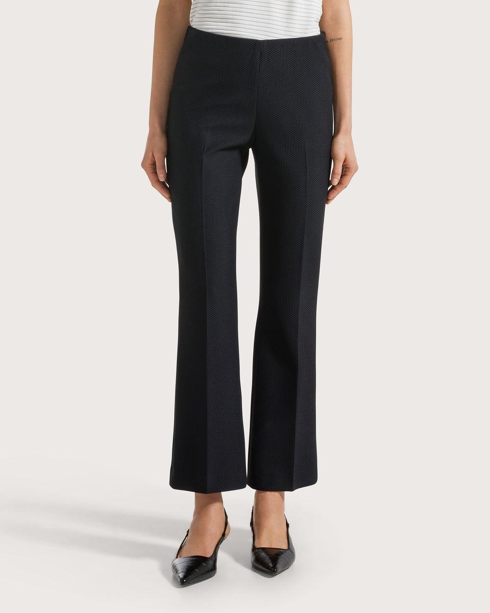 Pantalone slim fit alla caviglia elasticato in tessuto tecnico bistretch nido d'ape<BR/> PT1305500021 999 SEVENTY