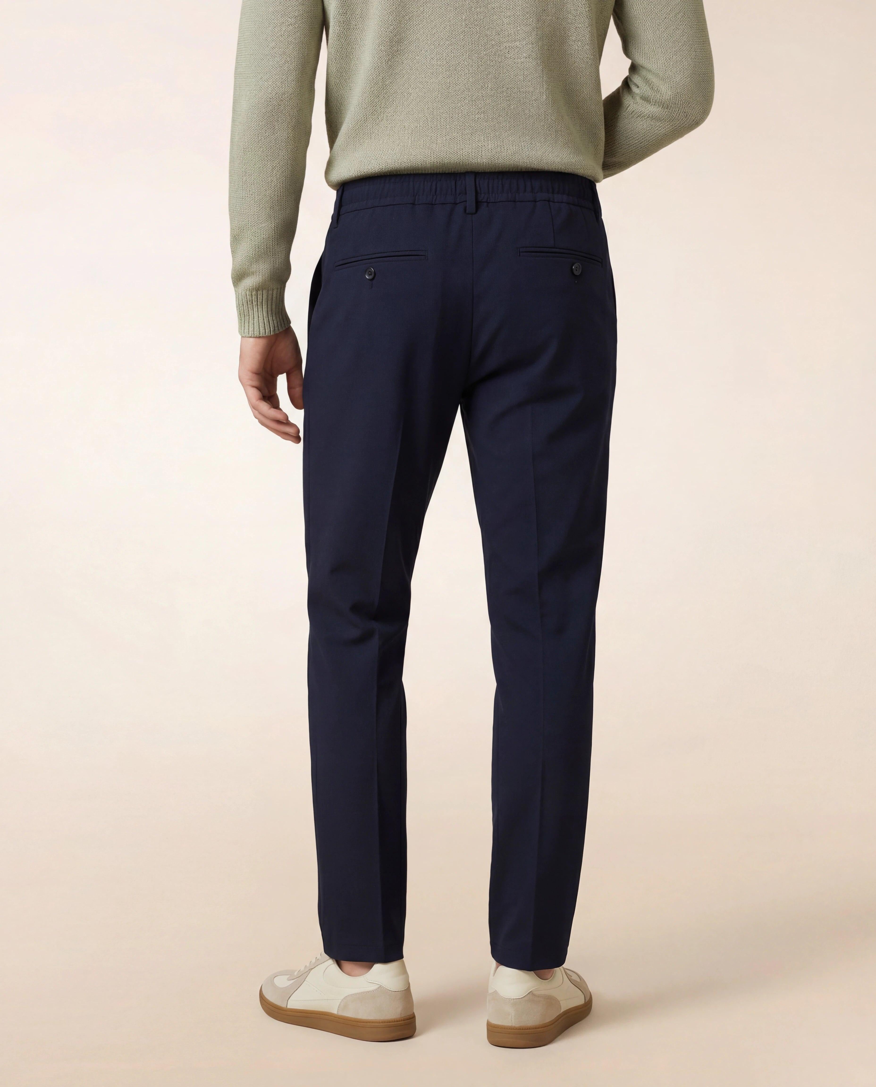 MITTE<BR/>Pantaloni carrot fit con coulisse in tela di lana elasticizzata MITTE1714 511 CRUNA