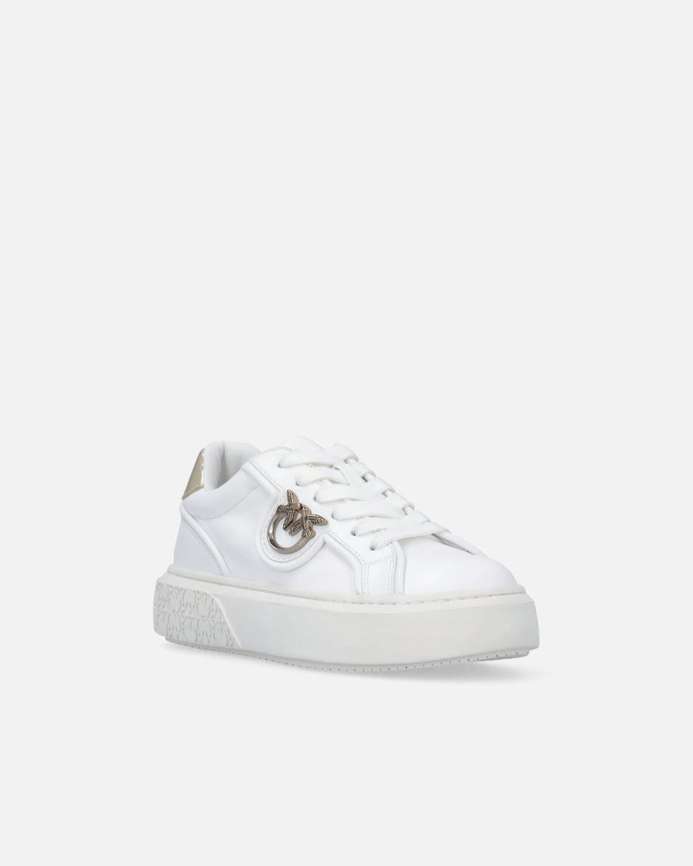 Sneakers in pelle con logo Love Birds SS0041P087 Z1B PINKO