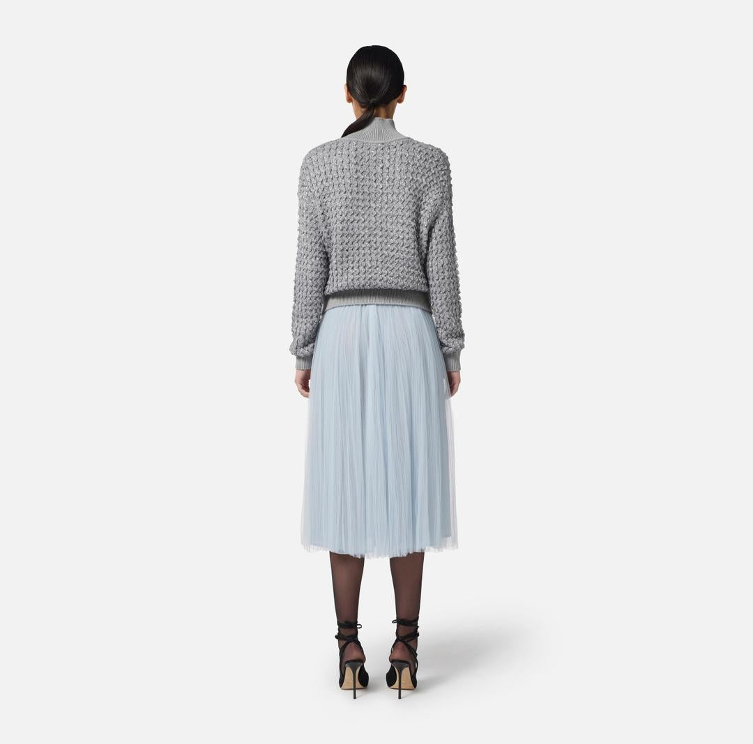 Maglia in bouclé con paillettes MK20Q56E2 431 ELISABETTA FRANCHI