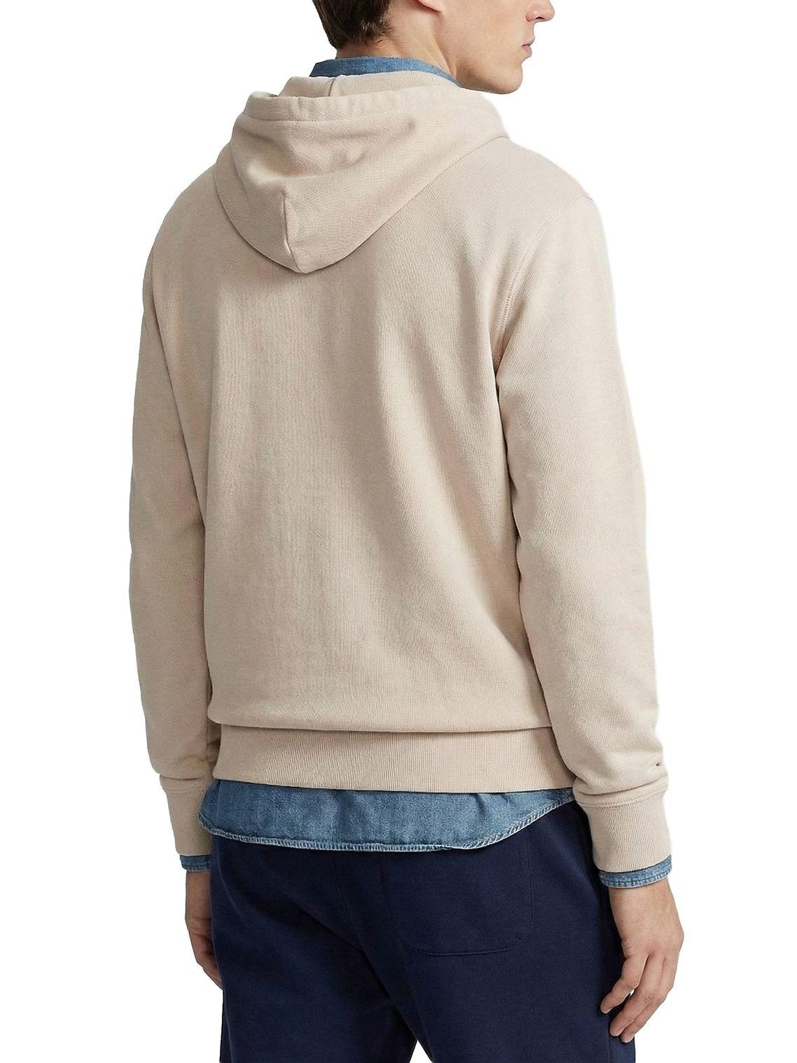 Felpa in misto cotone con zip e cappuccio 710916692 019 RALPH LAUREN