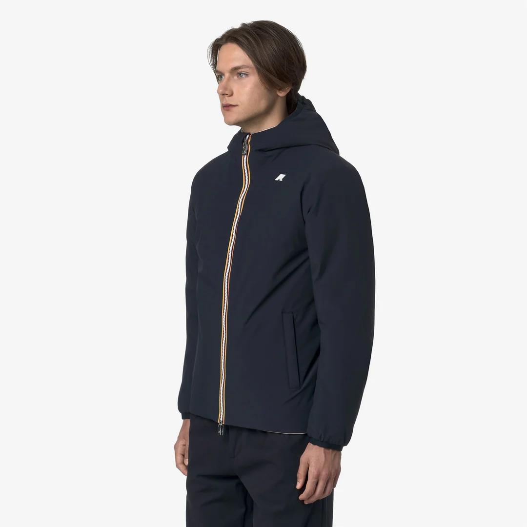 JACK ST WARM REVERSIBLE<BR/>BLUE DEPTH-BEIGE CASHMERE<BR/>Giacca corta reversibile da uomo K6128VW BBC K-WAY