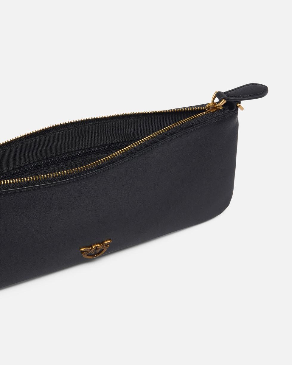 Horizontal Flat Bag in pelle<BR/> 102747A0F1 Z99Q PINKO