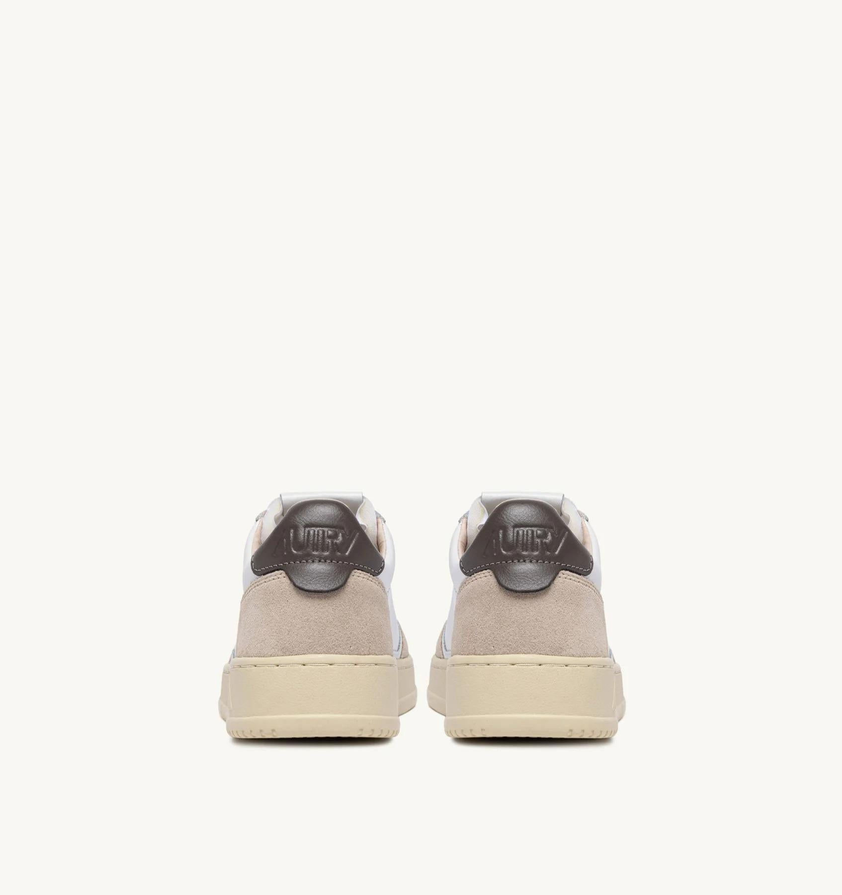 SNEAKERS MEDALIST LOW IN SUEDE E PELLE BIANCA E MOREL AULM LS01 AUTRY ACTION SHOES