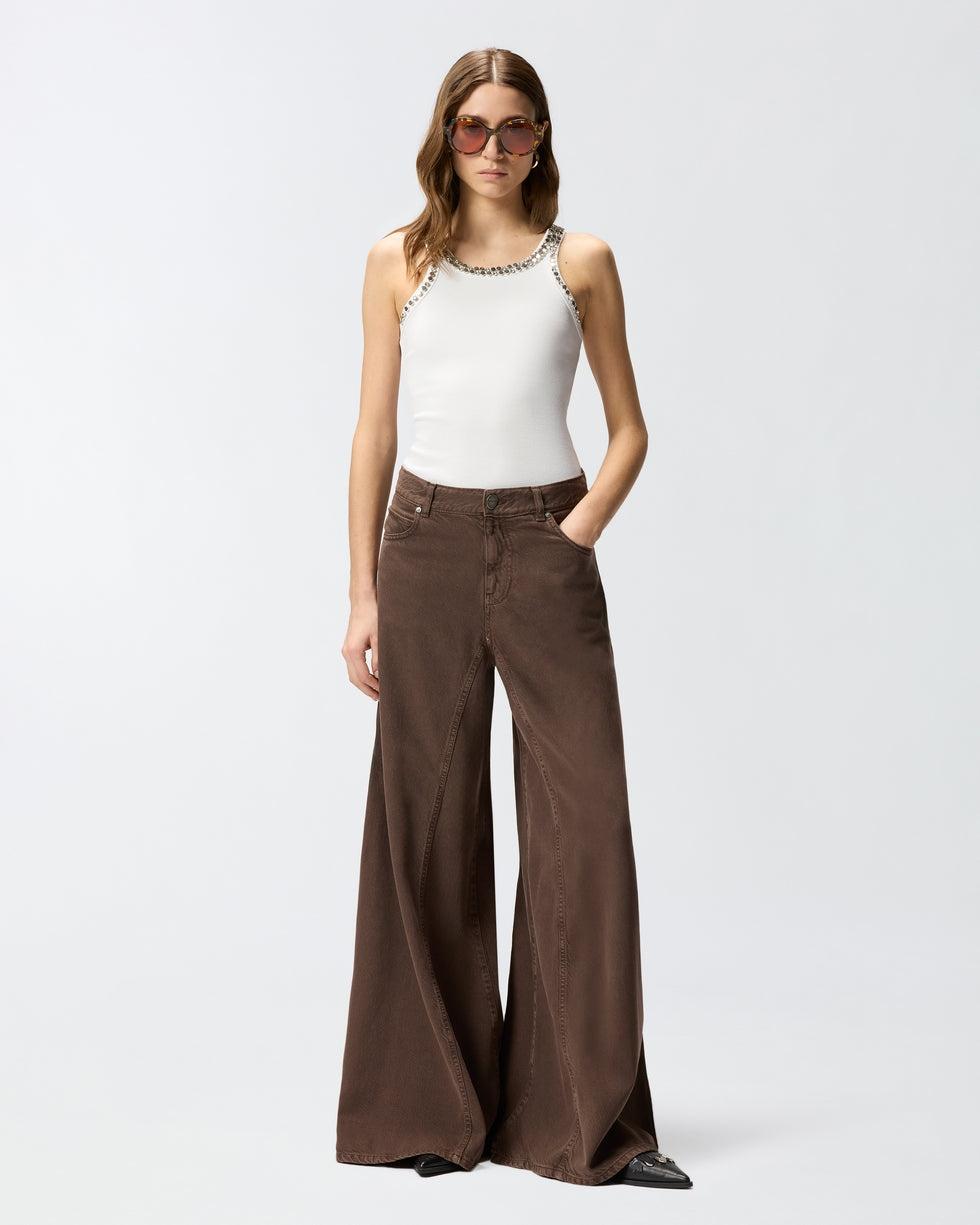 Jeans super wide leg<BR/> 106228A32P M28 PINKO